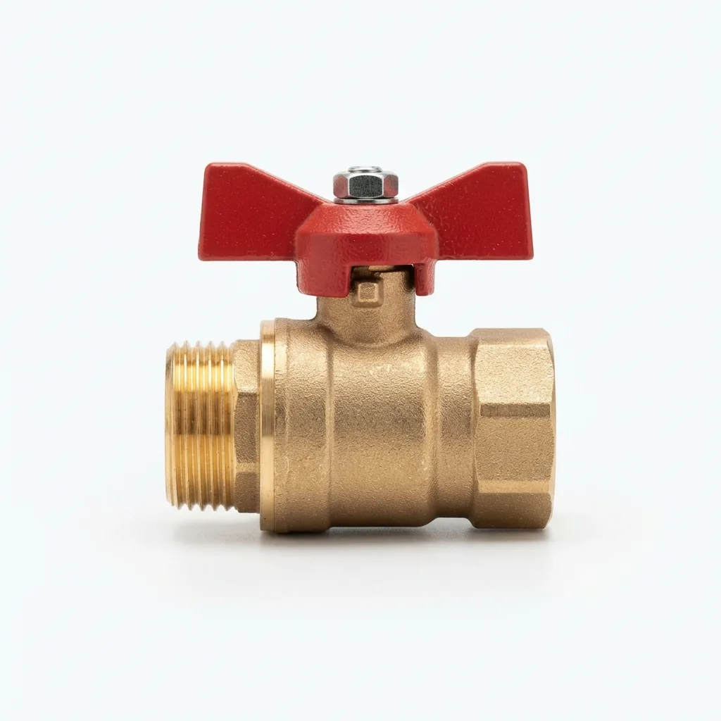 Кран шаровой 1/2" ВР-НР, бабочка