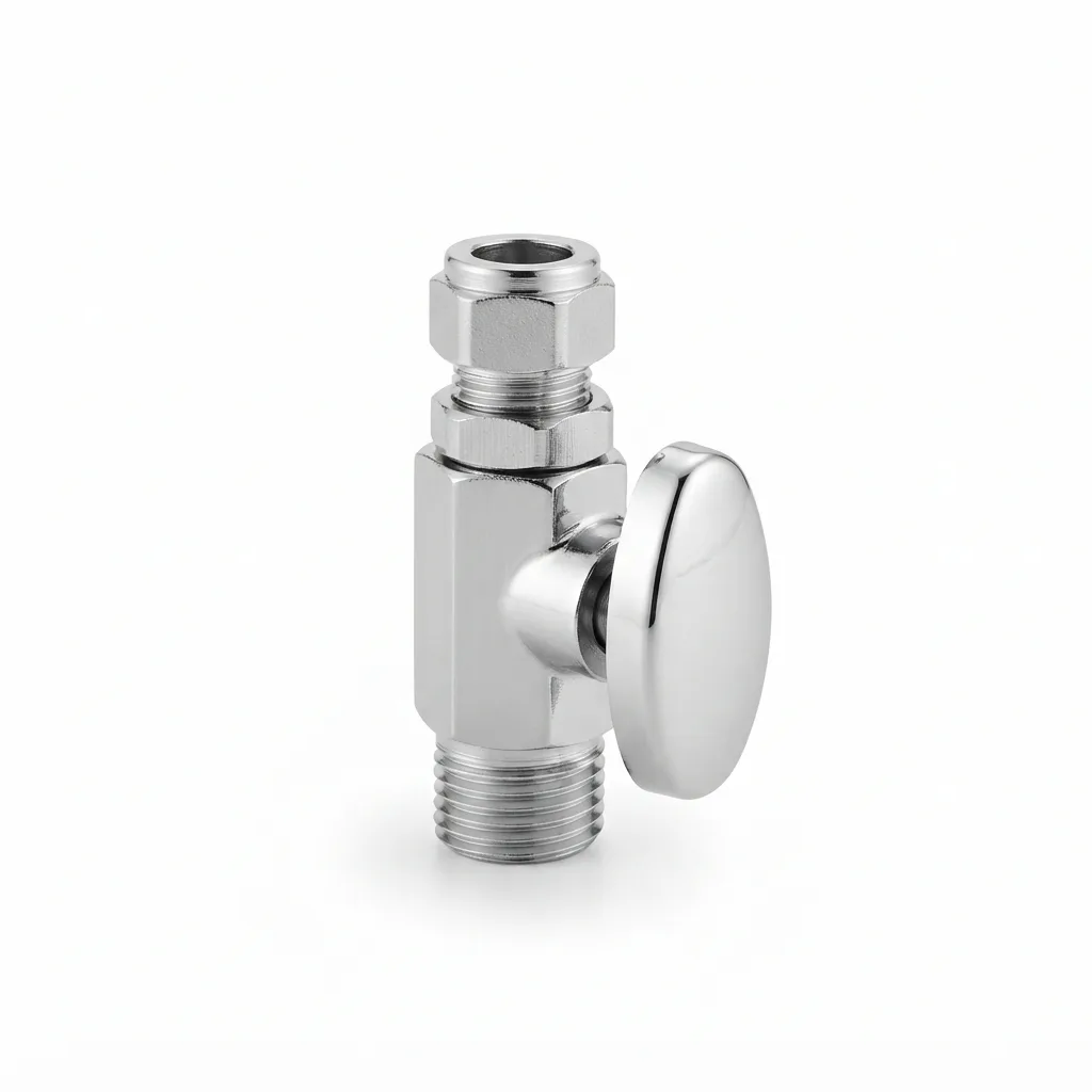 Кран угловой 1/2" × 1/2" для смесителя